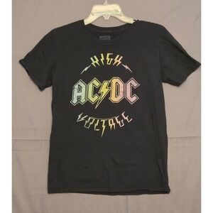 American Classics AC/DC Voltage Graphic T-Shirt Women's Size Small Black